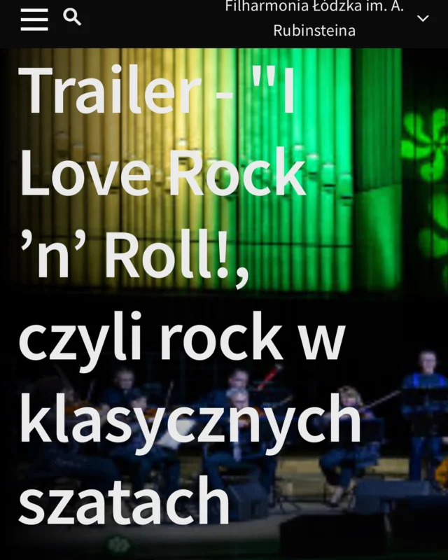 🎥Zapraszamy do obejrzenia naszej produkcji-tym razem na “Drzwiach do Kultury”😎  Trailer - “I Love Rock ’n’ Roll!, czyli rock w klasycznych szatach
to najsłynniejsze piosenki rockowe z repertuaru takich zespołów jak Maanam, Kult, Dżem, Metallica czy Lombard w aranżacjach Mariusz Lewy na Drzwiach do kultury!
Czy do muzyki zespołu Kult pasują utwory Chopina❓ Czy słynne „Nothing Else Matters” Metalliki można zaaranżować w stylu Beethovena❓
Podczas odsłuchiwania utworów na portalu 𝓓𝓻𝔃𝔀𝓲 𝓭𝓸 𝓴𝓾𝓵𝓽𝓾𝓻𝔂 przekonamy się, że tak! Takich cudów dokonuje Lewy Dyrygent, chórmistrz i aranżer, na co dzień pracujący między innymi z amatorskim Chórem dla (nie)opornych Filharmonia Łódzka. Tym razem wystąpi inny prowadzony przez niego zespół: The Singing Heads – męska grupa studentów i absolwentów łódzkich uczelni. Warstwę instrumentalną stworzy zespół No-Net, który w czasie pandemii utworzyli muzycy Orkiestry Symfonicznej FŁ. To rodzaj miniorkiestry złożonej z sekcji smyczkowej, oboju i fagotu. Partie solowe wykona wokalistka jazzowa Małgorzata Hutek.
🔽🔽🔽Link w komentarzu 🔽🔽🔽
#lodzkiedlakultury #lodzkie #drzwidokultury  #Rockklasycznie #filharmonialodzka #muzyka #MariuszLewy  #MalgorzataHutek #SingingHeads